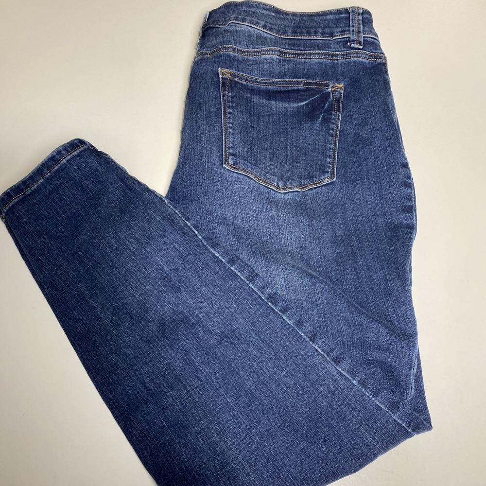 Maurices Women's Sz-XL REG Denim Skinny Mid-Rise Distressed Stretch Jeans